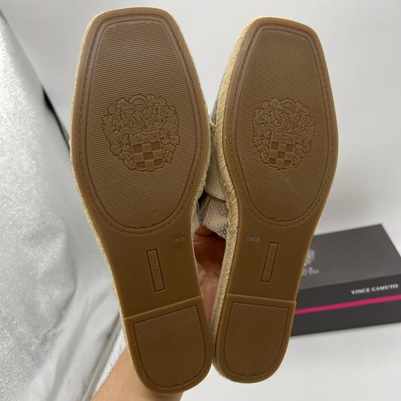 Vince Camuto Shoes Size 7.5 Buckle Espadrille Mules Jinannie Zulu Snake - Picture 9 of 12